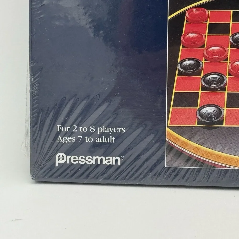 Vintage Chinese Checkers/Checkers Game Board Pressman 90s Steel Metal Board NEW